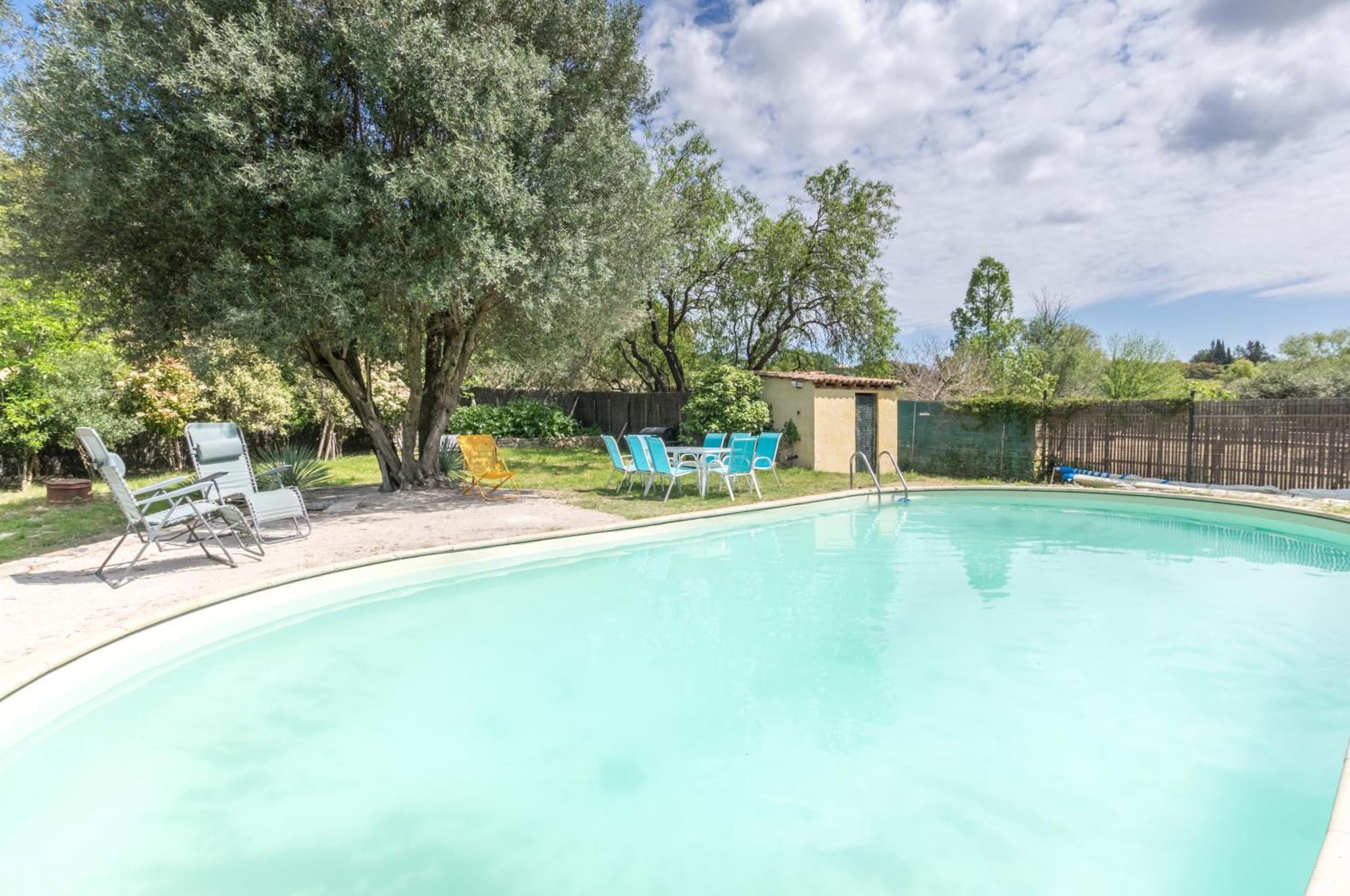 Maison Avec Piscine Location De Vacances Ferme Pedagogique Du Dolmen Le Pouget Exterior foto